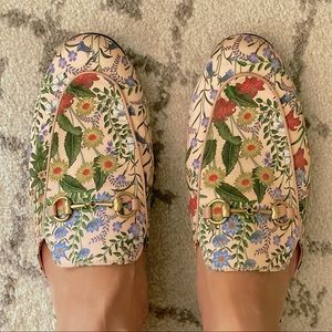 Authentic Gucci Princeton Flora Pink Mules